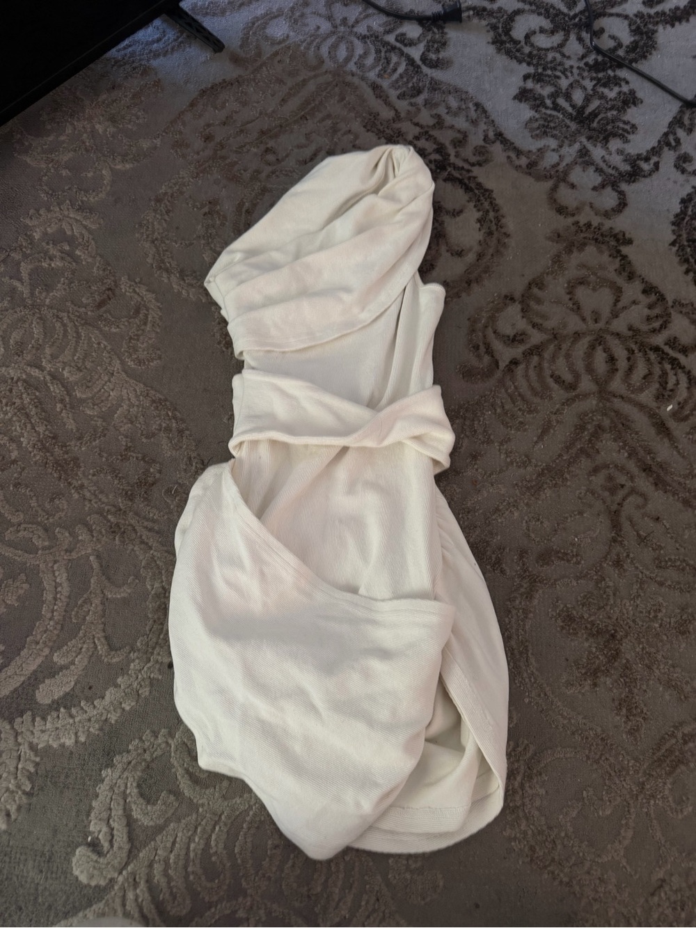 Women's Cream Twist Front Dress